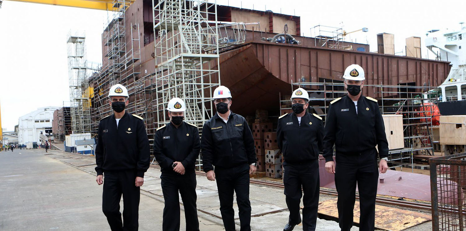 Bau der Antarctica I auf der Werft in Talcahuano