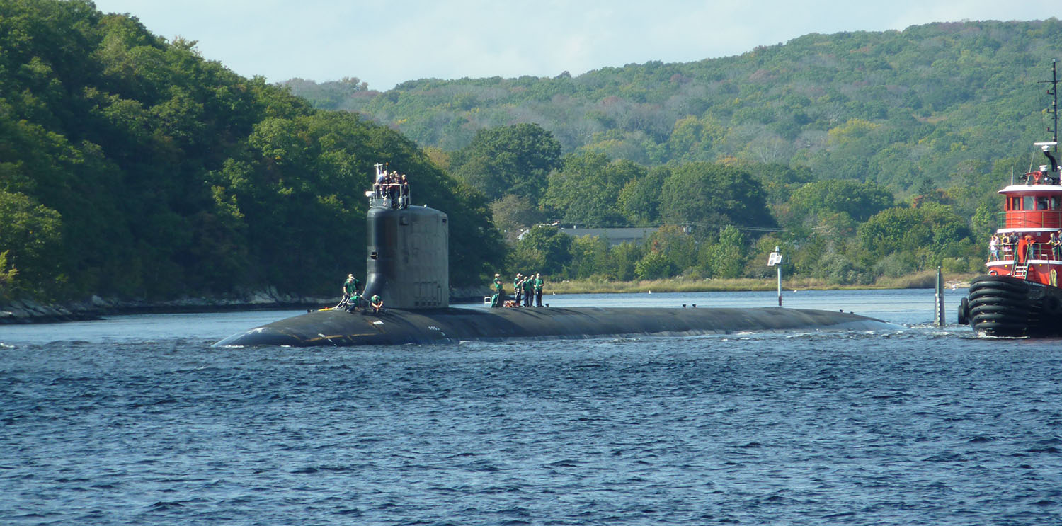 USS North Dakota läuft im Oktober 2018 aus Groton aus