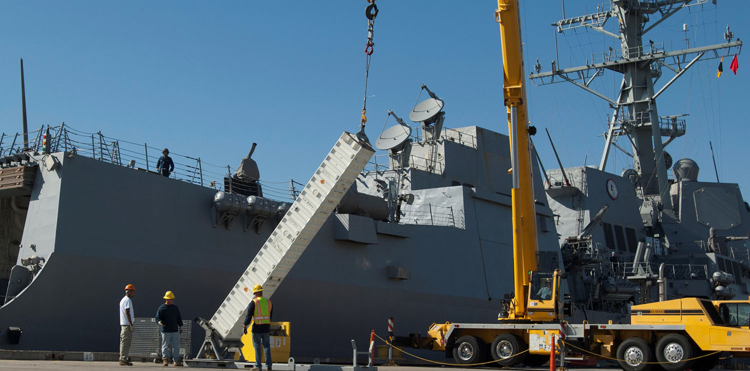 VLS-Container dienen auch dem Transport von Flugkörpern