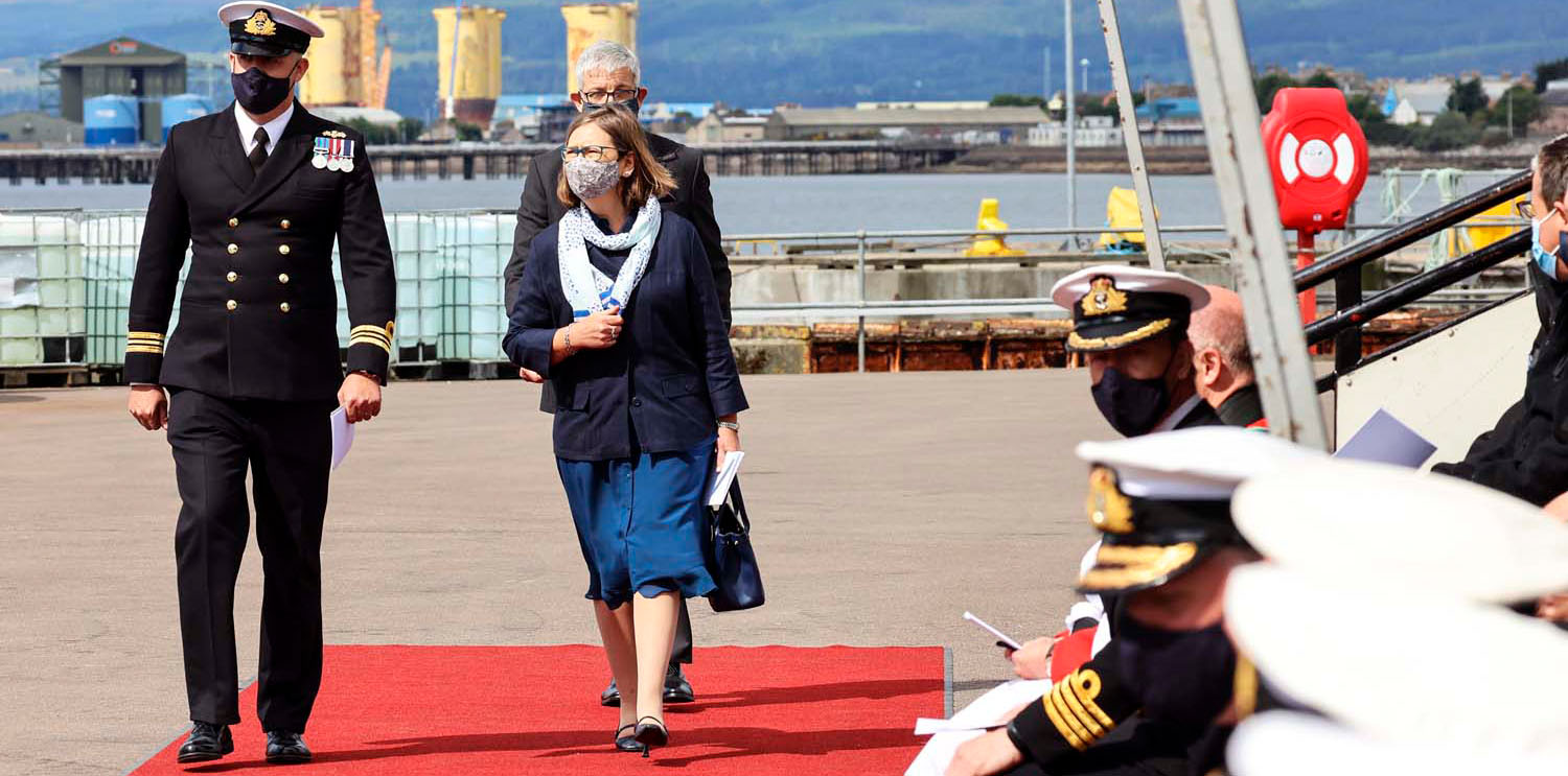Lady Alison Johnstone and LtCdr Ben Evans