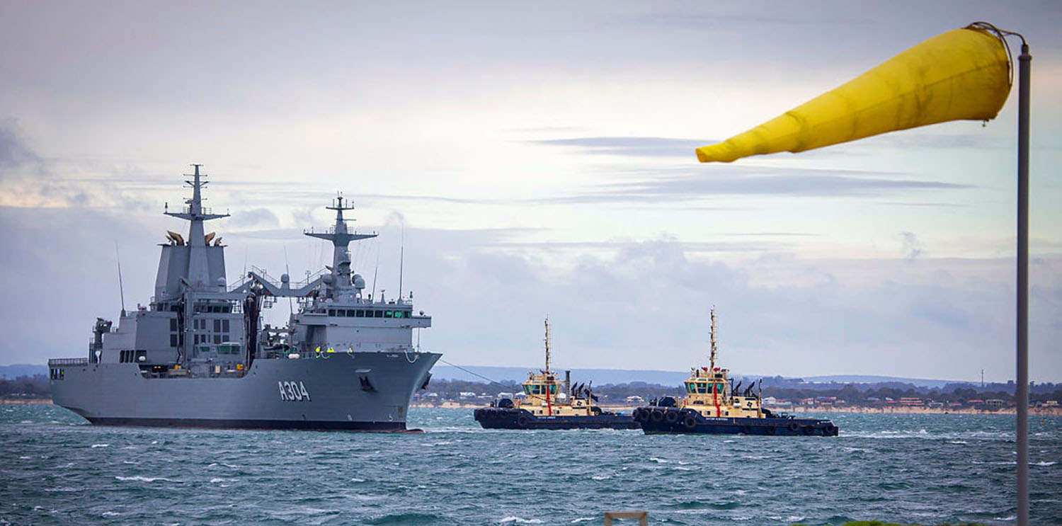 NUSHIP Stalwart arrives in Perth for the first time