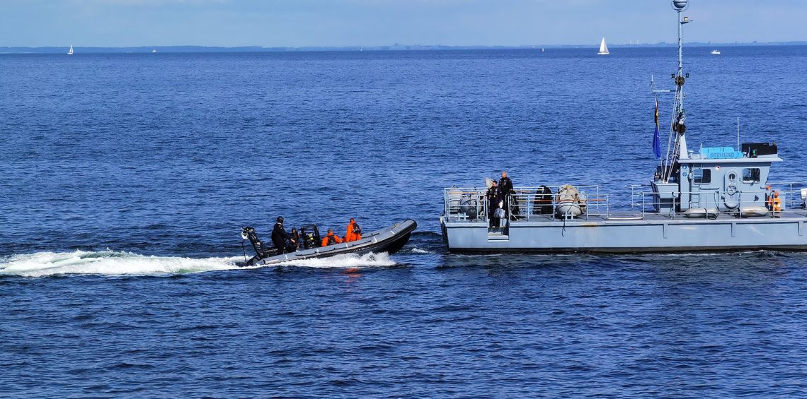 Personal wird von einem Seehund abgeborgen