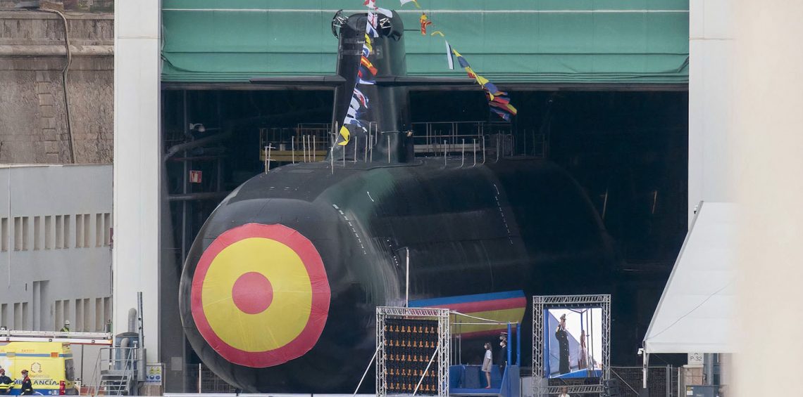 Erst vor wenigen Wochen wurde die Isaac Peral bei Navantia getauft