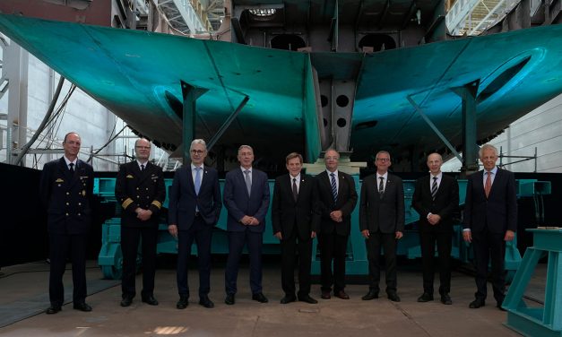 Keel laying ceremony corvette Augsburg