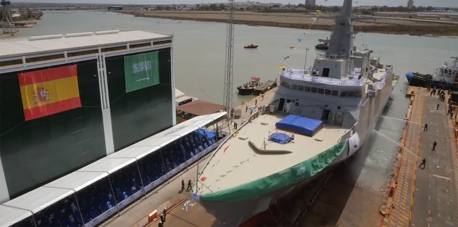 Launching of the corvette Jazan