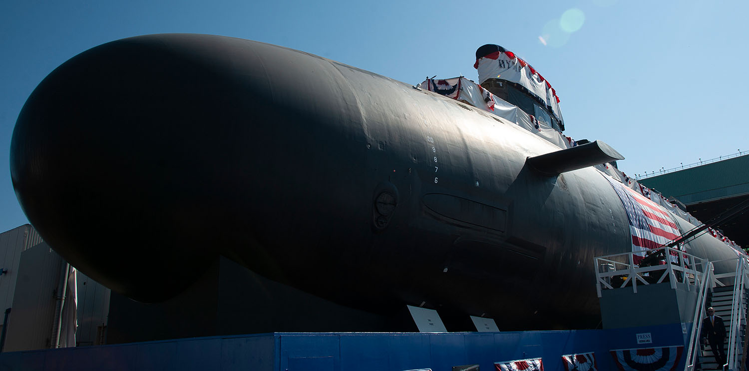USS Hyman G. Rickover before the ceremony