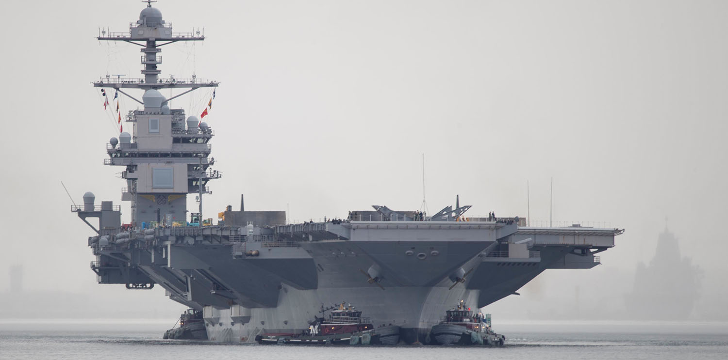 USS Gerald R. Ford leaves Norfolk