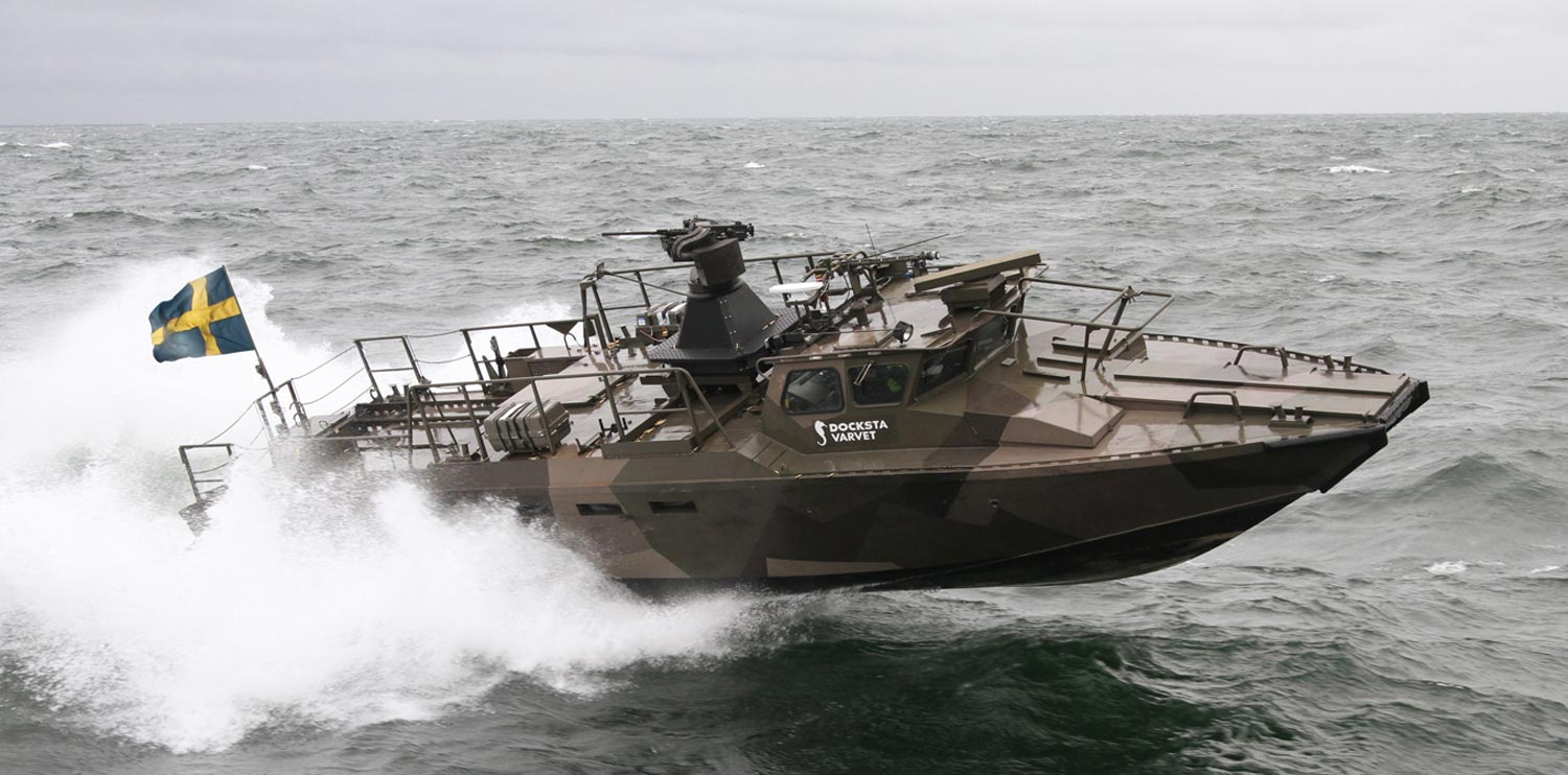 Beim schwedischen Amfibieregementet ist das CB90 von Dockstavarvet im Einsatz