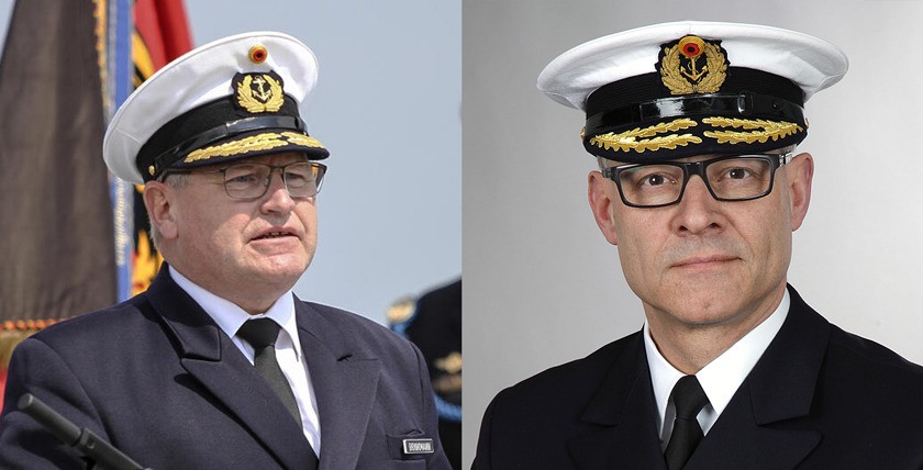 Vice Admiral Rainer Brinkmann (l.) and Rear Admiral Jan Christian Kaack (r.)