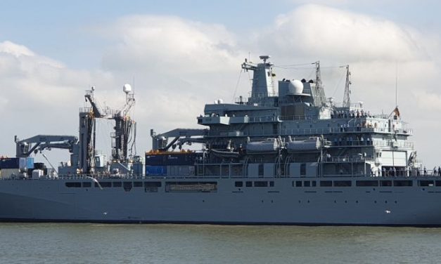 Einsatzgruppenversorger "Bonn" departed from Wilhelmshaven for Operation "Irini".