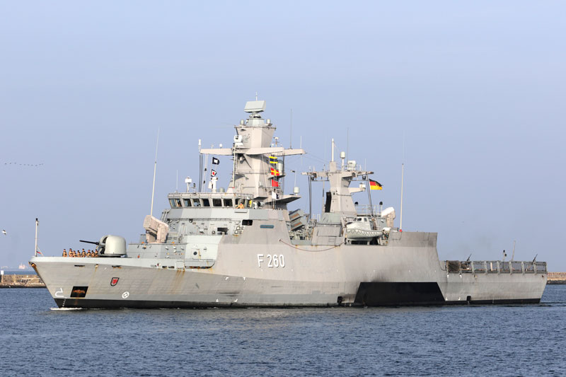 Gebaut wurde das Typschiff der deutschen Korvetten, die Braunschweig, von der Arge K 130 in Hamburg. Foto: Bw/Steve Back