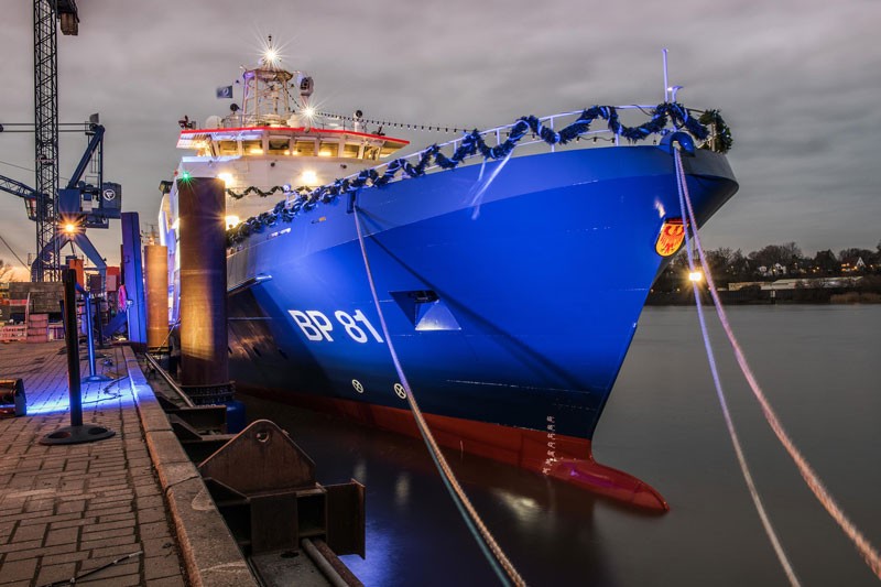 Das Einsatzschiff BP 81 POTSDAM wurde auf der Fassmer Werft gebaut. Foto: Bundespolizei