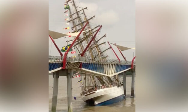 Brasilien – Dramatische Bilder: Segelschulschiff in Bedrängnis