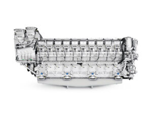 16-Zylinder-Schiffsmotor der Baureihe 8000 von MTU. Foto: MTU