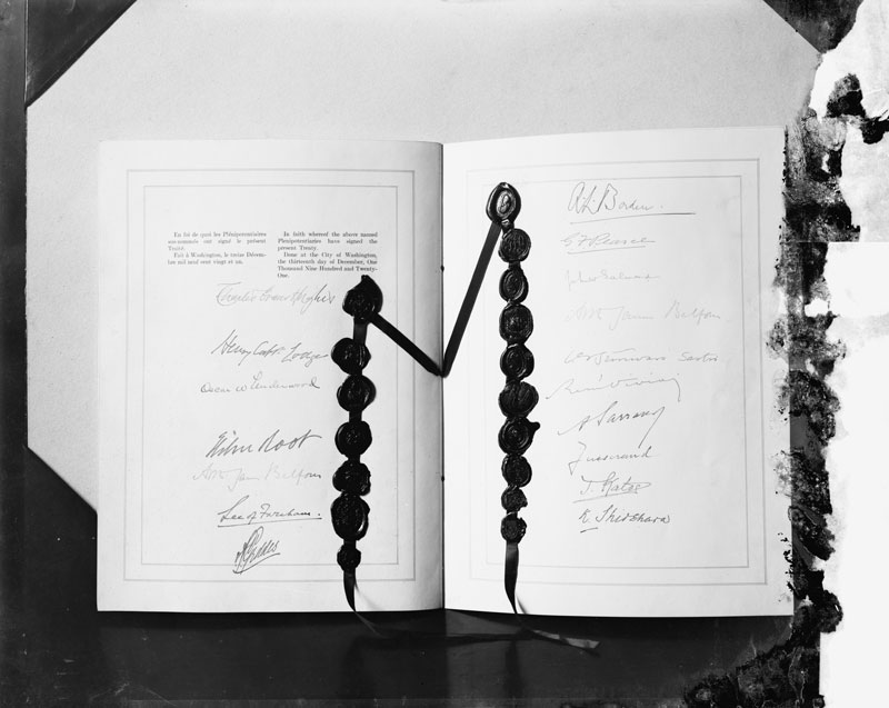 Erste Seite des Viermächteabkommens. Foto: LoC