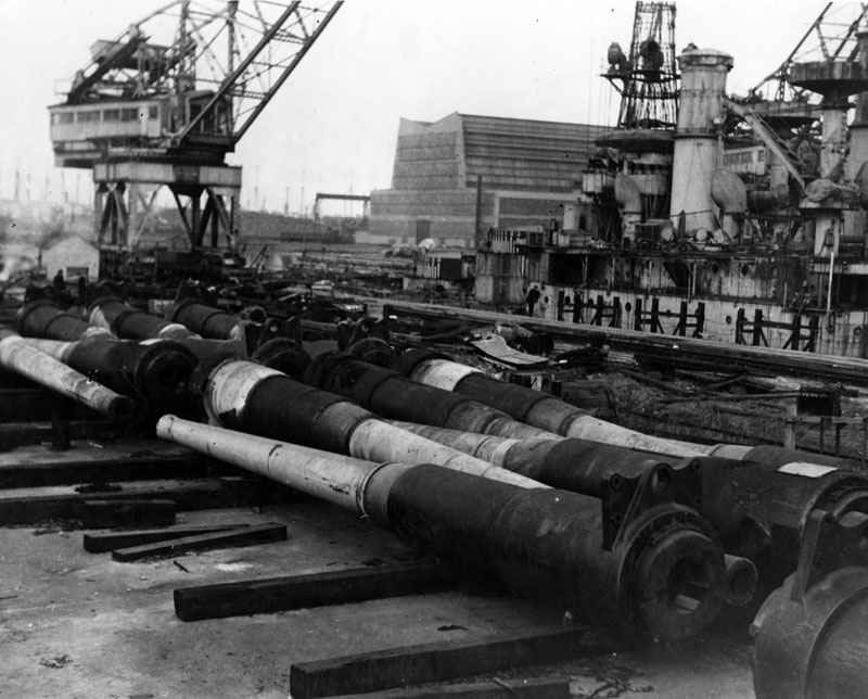 Verschrottung amerikanischer Schlachtschiffe 1923 in Philadelphia. Foto: US Naval Historical Center