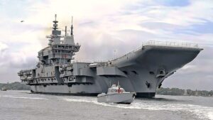 Erstes Auslaufen des neuen indischen Flugzeugträgers VIKRANT Foto: Indian Navy