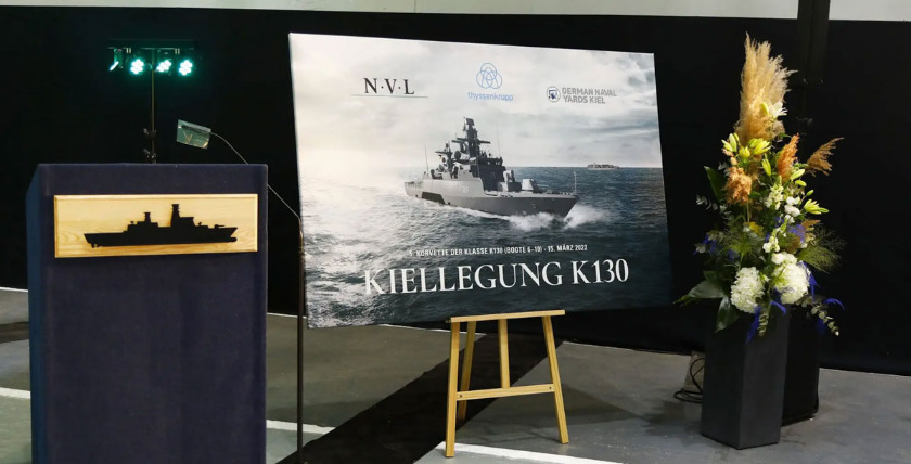 Keel laying K130 boat 10