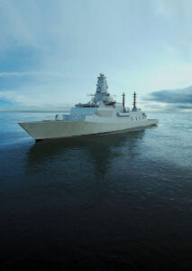 Zeichnerische Darstellung der britischen Typ-26-Fregatte Grafik: UK MoD/Crown Copyright