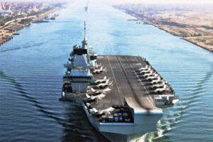 Flugzeugträger HMS QUEEN ELIZABETH im Sueskanal Foto: Royal Navy/Crown Copyright