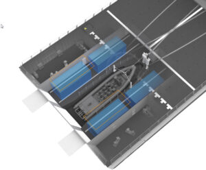 Zusammen mit dem Missionsmodul ASW-Lagebild kann ein drittes Einsatzboot aufgenommen werden