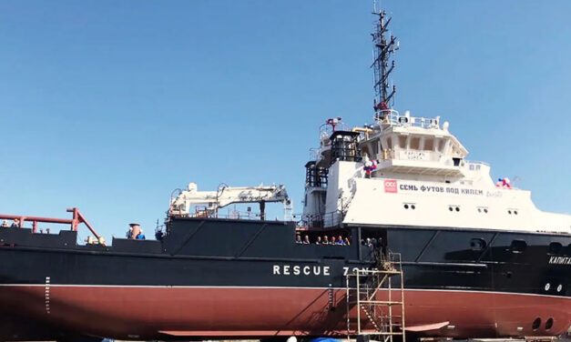 Russischer Marineschlepper vor der Schlangen-Insel getroffen