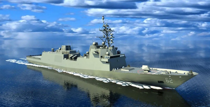 Grafische Darstellung der neuen FFG(X) Multimissions-Fregatte der Constellation-Klasse. Grafik: Fincantieri