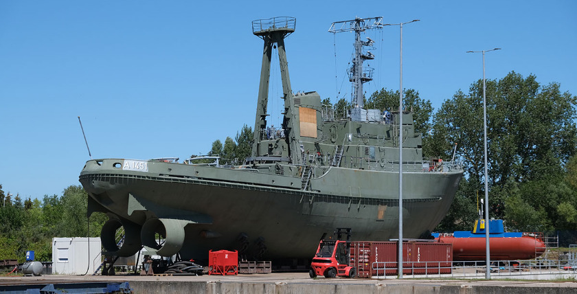 Aktuelles Foto Wangerooge in der Werft bei TAMSEN Maritim Rostock, Foto: hsc