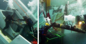 Taucher bergen Waffen und Geräte, Foto: Norwegische Marine