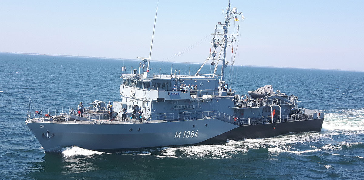 Auf der Rendsburger Krögerwerft entstand das Minenjagdboot GRÖMITZ, Foto: Dieter Hanel
