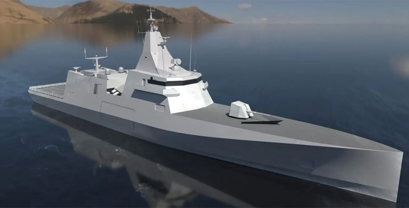 Seitenansicht einer Seaguard 96. Illustration: German Naval Yards Kiel