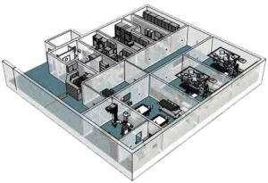 Lower level B-deck Treatment level i-MERZ: operating theatre, sterilisation, patient care