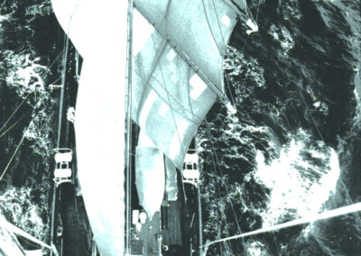 Blick aus dem Vortopp - 38. AAR Gorch Fock Jul/Aug 1971. Foto: A. Stephenson