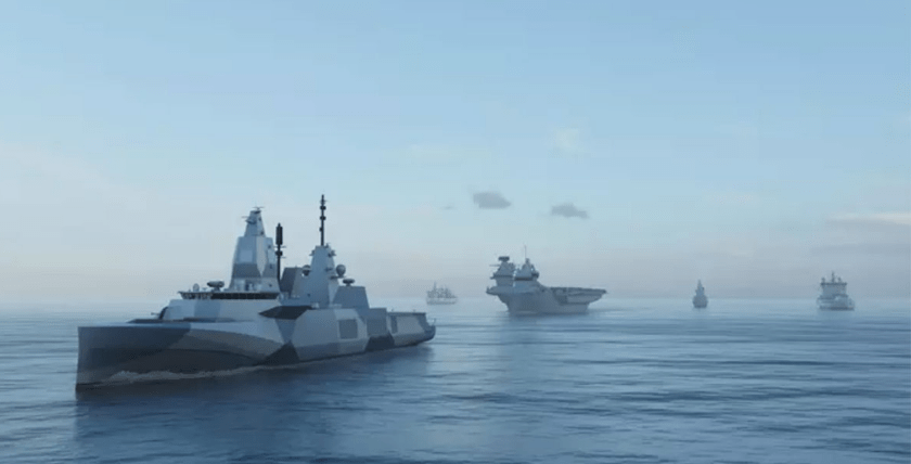 Adaptable Strike Frigate at Sea. Illustration: BAE Systems.