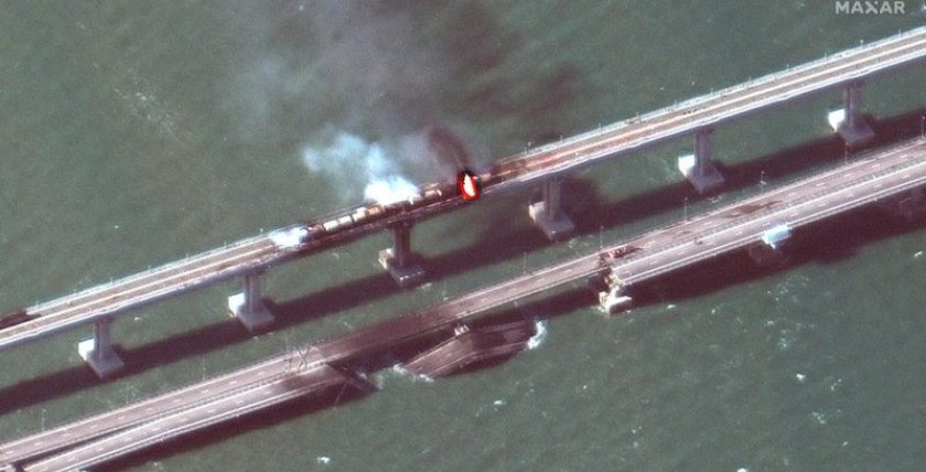 Bulgarische Spezialdienste untersuchen Lkw-Explosion auf Krim-Brücke,Bild Quelle: EURACTIV