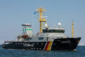 The fishery protection boat Seeadler belongs to the Federal Ministry of Food and Agriculture, Photo: BMEL