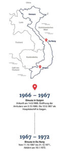 Einsatzorte der Helgoland während des Vietnamkriegs, Grafik: Deutsches Rotes Kreuz