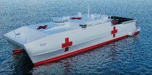 Das EMS von Austal soll über drei Operationssäle verfügen, Grafik: Austal