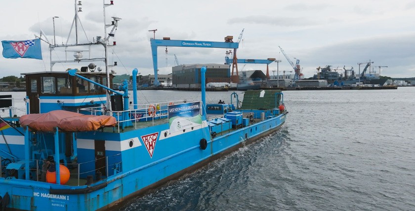 Mit der Hagemann I wurde in Kiel der
Funktionsnachweis für das neue Verfahren
erbracht, Foto: GNY