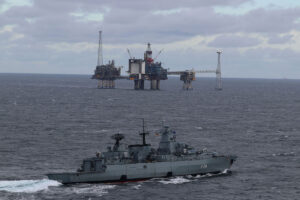 Einsatz der Mecklenburg-Vorpommernzum Schutz von Politikern und Infrastruktur in der Nordsee, Foto: Bw