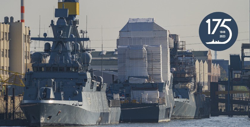 Korvetten 130 des zweiten Loses in der Werft, Foto: Archiv Redaktion