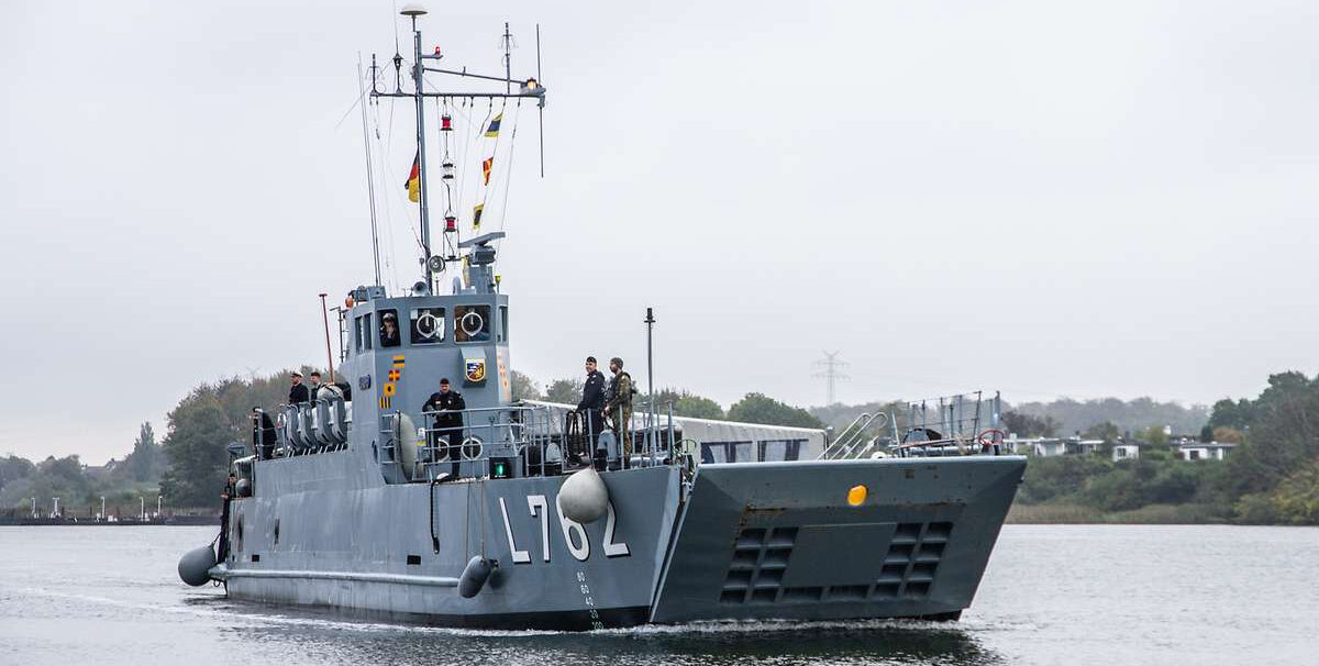 Mehrzweck-Landungsboot "Lachs" auf Abschiedstour. Foto: Bundeswehr/M.Kröncke