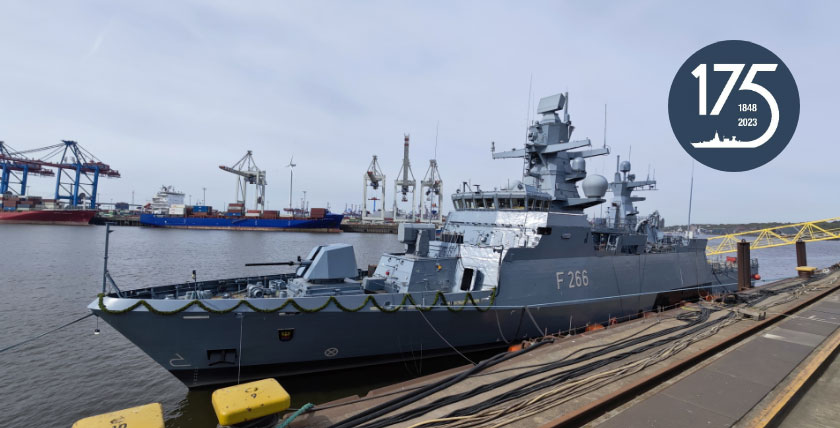 Corvette Emden before christening, Photo: Bw/Thomas Scheibe