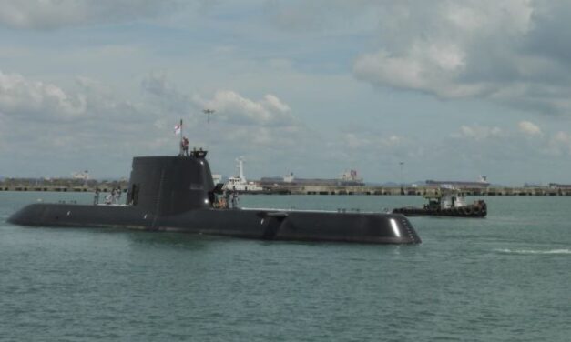 Singapore's submarine "Impeccable" at home