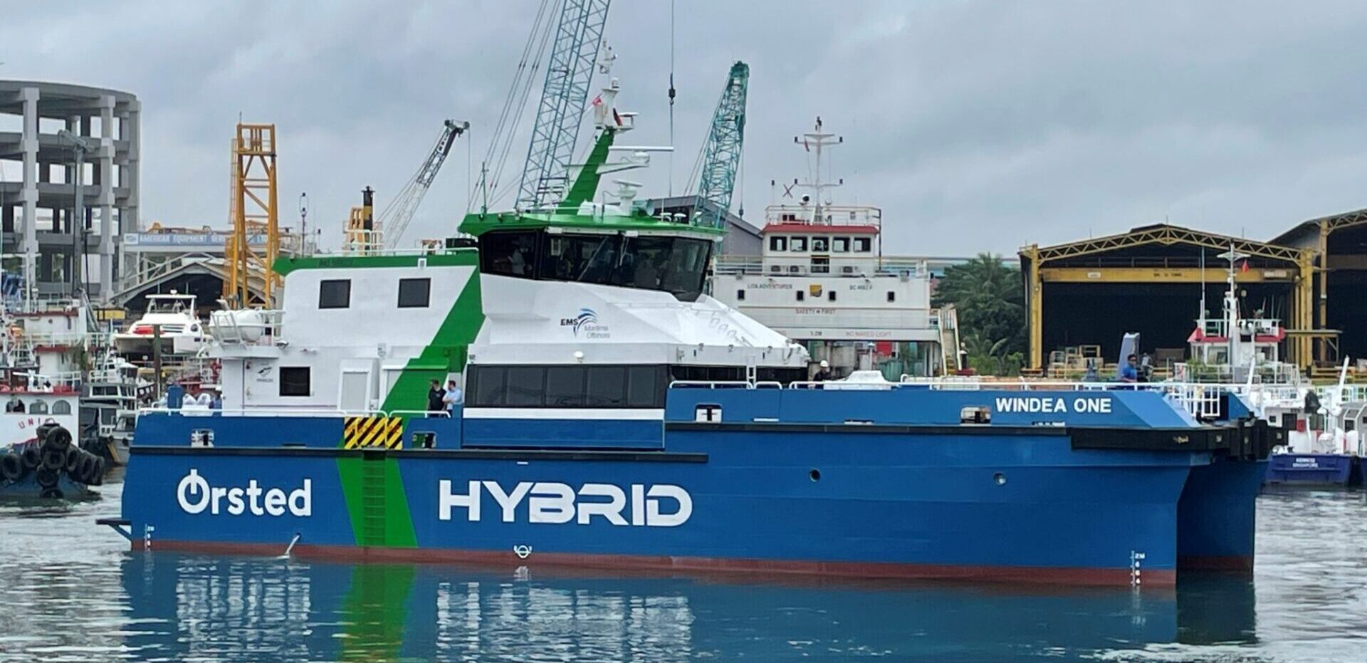 Crew transfer vessel "Windea One" of the Emden EMO. Photo: Incat Crowther