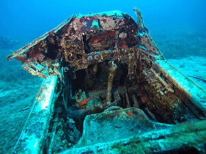 Einige der Anzeigen auf demInstrumentenbrett sind noch ablesbar