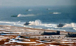 Landing exercise with the KONGBANG class, Photo: State media