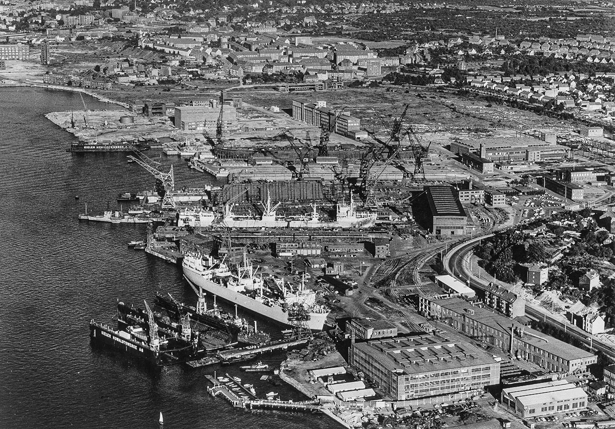 Howaldtswerke in Kiel- Gaarden in den 1960ern, Foto: Archiv HDW