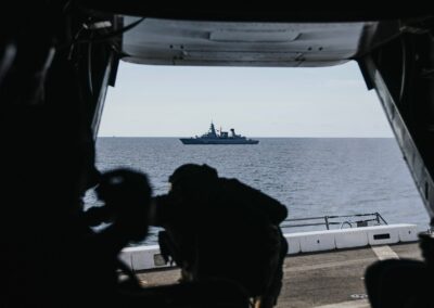 NORCO23: Fregatte Hessen vom Dock-Landungsschiff USS Mesa Verde aus gesehen. Foto: Deutsche Marine