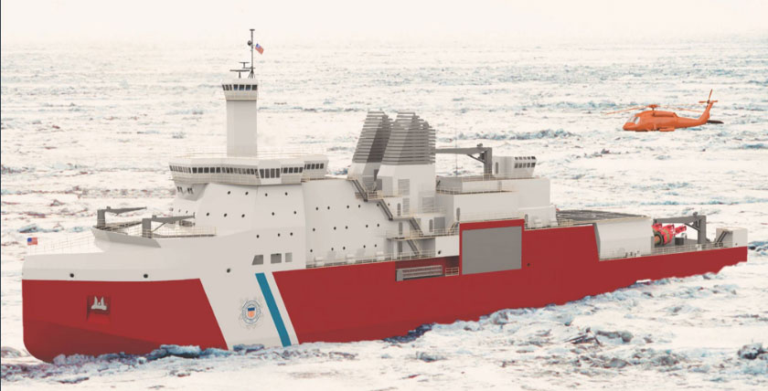 Konzeptbild des künftigen Eisbrechers, Foto: Bollinger Shipyards